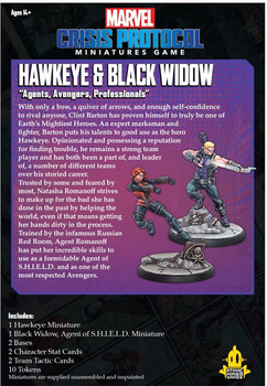 Zestaw figurek do złożenia i pomalowania Atomic Mass Games Marvel Crisis Protocol Hawkeye & Black Widow Agent of Shield 2 szt (0841333108885)