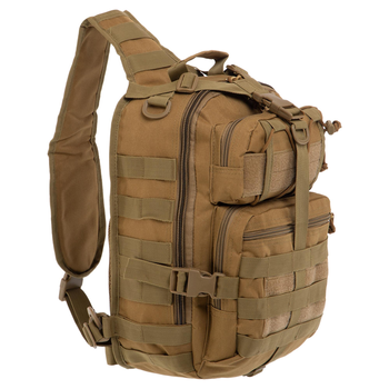 Рюкзак тактический (Сумка-слинг) с одной лямкой Military Rangers ZK-9115 размер 35х25х15см 13л Хаки