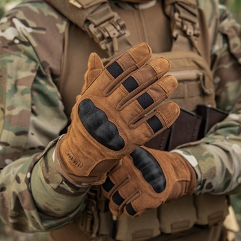 Тактические перчатки со встроенной защитой M-Tac Assault Tactical Mk.6 Coyote (Койот) Размер S