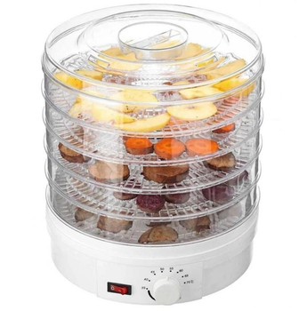 Сушильний апарат для фруктів, овочів та інших продуктів 800W Сушарка дегідратор 5 секцій Zepline ZP-029 Білий