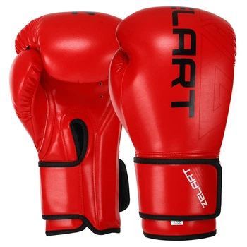 Боксерские перчатки Zelart Fight Gear 9056 12 унций Red-Black