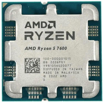 AMD Ryzen 5 7600 CPU AM5ソケット Процесор AMD Ryzen 5 7600 (100-000001015) (Socket AM5, 12T