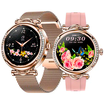 Смарт часы Smart Caring Fashion Vip Женские 2 ремешка Gold