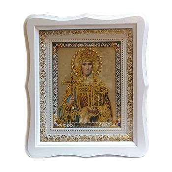 Икона Святая Ольга 150*180 белый киот