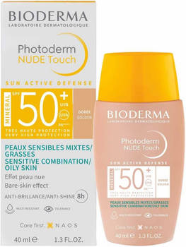 Сонцезахисний крем Bioderma Photoderm Nude Touch SPF 50+ 40 мл (3701129803462)