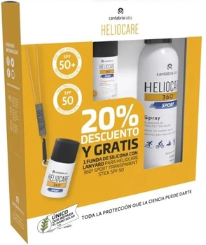 Zestaw Heliocare 360 Sport Spray przeciwsłoneczny SPF 50+ 100 ml + Sztyft przeciwsłoneczny SPF 50 25 g (8436574363425)