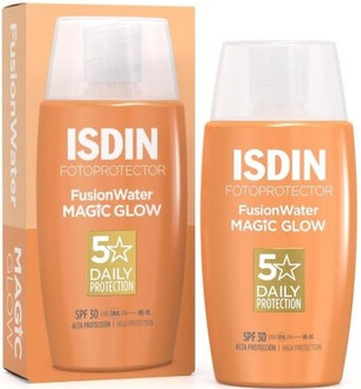 Сонцезахисний крем Isdin Photoprotector Water Magic Glow SPF 30 50 мл (8429420281653)