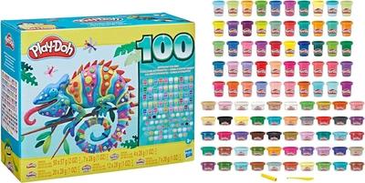 Ігровий набір Hasbro Play-Doh 100 баночок та форми (F4636)