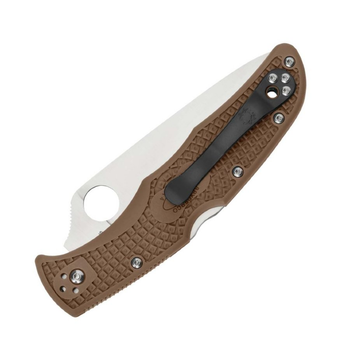 Ніж складаний кишеньковий з фіксацією Back Lock Spyderco C10FPBN Endura 4 FRN Flat Ground 222 мм, Brown