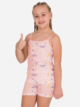 Детский комплект белья (майка + трусы) для девочки Elmas Kids 2472 116 см Розовый с принтом (4520734009569)
