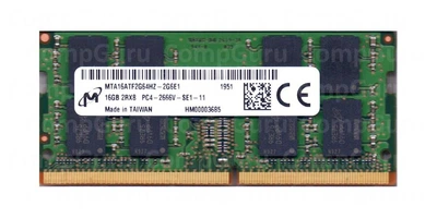 Оперативна пам'ять Micron SODIMM DDR4 16Gb 2666MHz PC4-21300