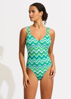 Купальник жіночий суцільний Seafolly L Зелений (11098DD099jade)