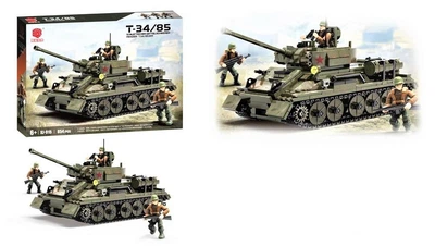 Конструктор Танк-Т34 854 детали Huada Toys XJ-915