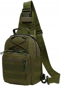 Военная тактическая сумка через плечо EDIBAZZAR T126 зеленая