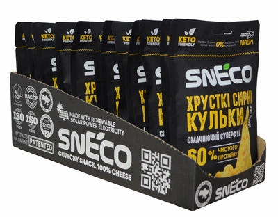 snEco "Суперфуд" - коробка 15 пачок 28г - сир сушений хрусткий