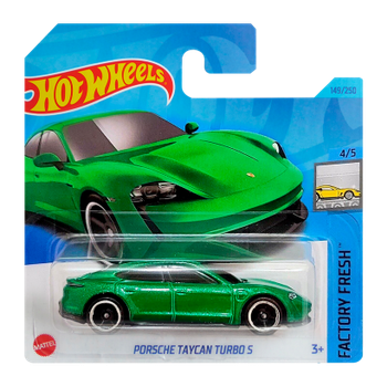 Машинка Базовая Hot Wheels Porsche Taycan Turbo S Factory Fresh 1:64 HKJ31 Green 1шт