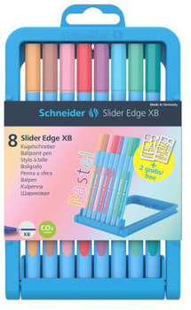 Набір кулькових ручок Schneider Slider Edge XB Pastel 8 шт (4004675138347)