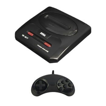 Набір Консоль Sega Mega Drive 2 MK-1631-50 Europe Black Б/У + Геймпад Дротовий RMC MD SJ-6000