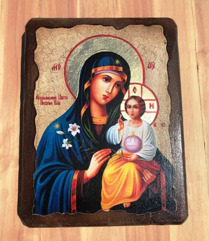 Икона Неувядаемый Цвет Пресвятая Богородица (на дереве) 300*400 мм