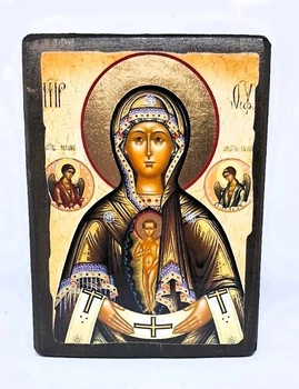 Икона Помощница в родах Пресвятая Богородица (на дереве) 130*170 мм