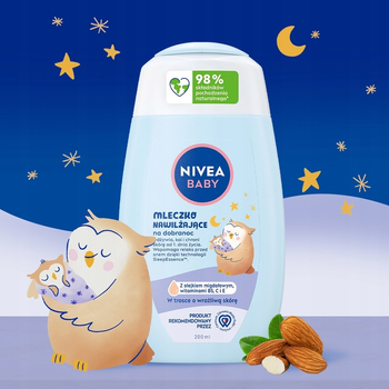 Дитяче молочко для тіла Nivea Baby зволожуюче на добраніч 200 мл (5900017090498)