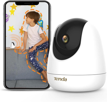 Внутренняя камера Tenda CP7 2.5K 4MP с двусторонним аудио и ночным видением Белый