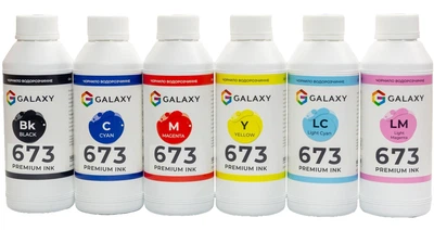 Комплект чернил Galaxy 673 для Epson (B/C/M/Y/LC/LM) 6x500ml (GAL-E673-6x500)