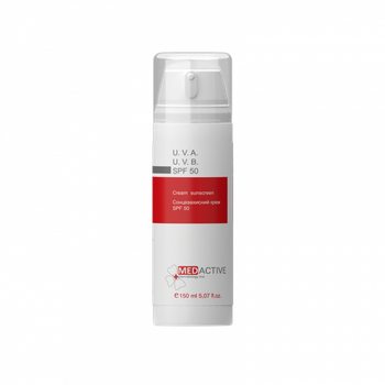 Солнцезащитный крем SPF 50 Medactive U.V.A./U.V.B. SPF 50 cream sunscreen, 150мл