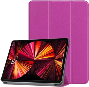 Etui z klapką iLike Tri-Fold Eco-Leather Stand Case do Samsung Galaxy Tab S8 Plus 12.4'' Purple (ILK-TRC-S9-PU)