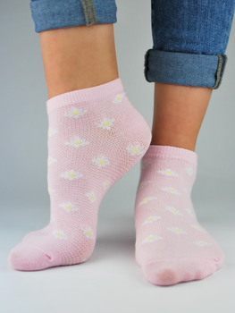 Шкарпетки жіночі короткі бавовняні Noviti ST020-W-03 39-42 Рожеві (5905204312018)
