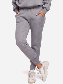 Spodnie dresowe damskie joggery Made Of Emotion M535 S Szare (5903068491481)