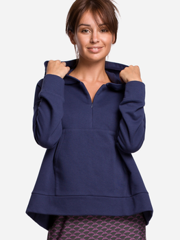 Bluza damska rozpinana streetwear z kapturem BeWear B166 2XL/3XL Niebieska (5903068484216)