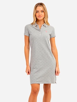Сукня-футболка коротка літня жіноча U.S. Polo Assn 215882-ZH00A XS Heather Gray (evt786660526196)