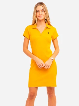 Сукня-футболка коротка літня жіноча U.S. Polo Assn 215904-6800A(DUTCHESS GOLD) L Жовта (786660550986)