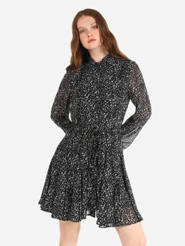 Платье-рубашка короткое летнее женское Colin's CL1065877-BLK S Черное (8683197892263)