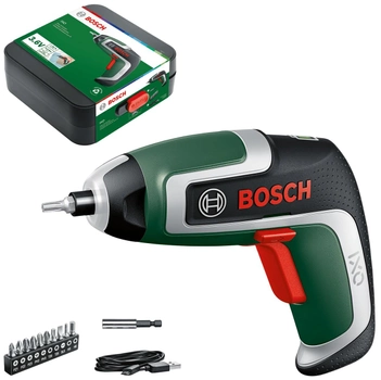 Akumulatorowa wkrętarka Bosch IXO 7 walizka + zestaw bitów (4053523234725)