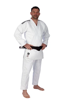 Кимоно для дзюдо Champion III Slim Fit с лицензией IJF | белый/черные полосы | ADIDAS J-IJF-1 размер 190