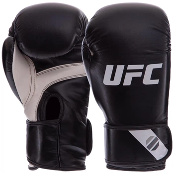 Перчатки боксерские на липучке UFC Pro Fitness Training Gloves 75027 размер 12 унций Black