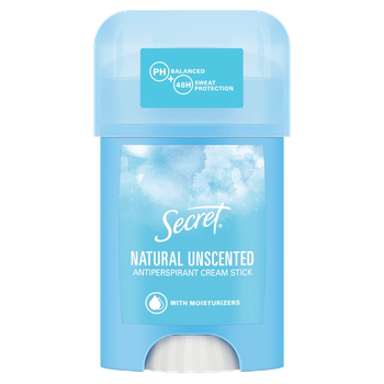 Кремовый антиперспирант-стик Secret Natural Unscented, 40 мл