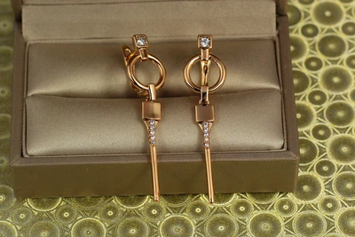 Серьги подвески Xuping Jewelry Молот 4,5 см золотистые