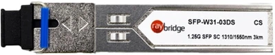 Модуль Raybridge SFP 1.25G BIDI 3KM TX1310 SC (SFP-W31-03DS)