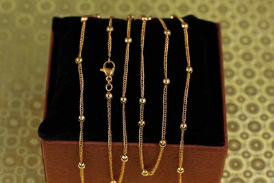 Цепь Xuping Jewelry кобра с шариками 50 см 3,5 мм золотистая