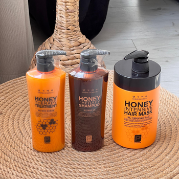 Набір для відновлення волосся Daeng Gi Meo Ri Honey Therapy шампунь 500 мл + маска 1л + кондиціонер 500 мл