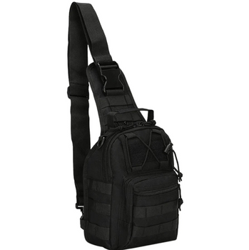 Мужская сумка Слинг 8л SR-570 Черный 53 см х 22 см х 18 см