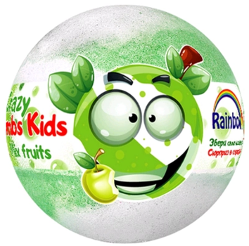 Бомба для ванн Аква Шайн Rainbow Crazy Bombs Kids Фруктовий мікс 100 г (4820240940258)