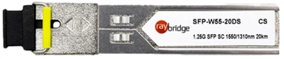 Оптический модуль RayBridge SFP 1.25G BIDI 20KM TX1550/RX1310 SC (SFP-W55-20DS)