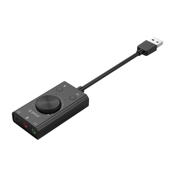 Зовнiшня звукова карта USB ORICO SC2-BK