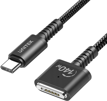Kabel Unitek USB Type-C - Apple MagSafe 3 1 m Czarny (C14121BK-1M)