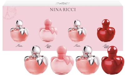 Zestaw miniaturek damskich Nina Ricci Mini Woda toaletowa Nina 2x4 ml + Woda toaletowa Nina Rouge 4 ml + Woda toaletowa Nina Rose 4 ml (3137370353348)