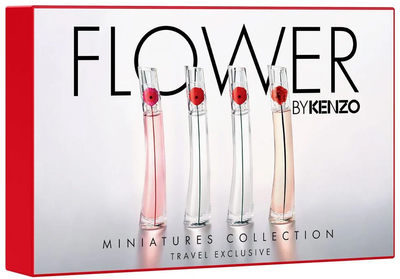 Zestaw miniatur damskich Kenzo Miniatures Collection Travel Exclusive Flower by Kenzo Woda perfumowana 4x4 ml (3274872459007)
